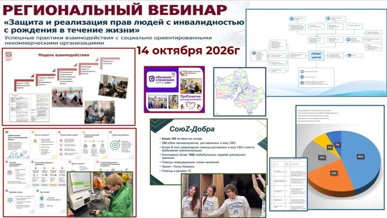Защита и реализация прав людей с инвалидностью с рождения в течение жизни. Успешные практики взаимодействия с СОНКО